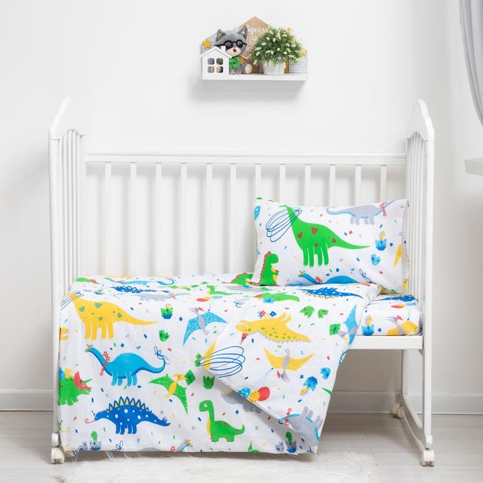 фото Постельное бельё детское «ночь нежна» дино пати 140х110, 110х140, 40х60 см