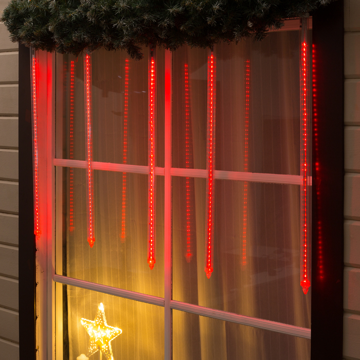 Светодиодная сосулька "Тающая", 0,8 м. d=2 см. УМС-вилка LED-48-220V КРАСНЫЙ