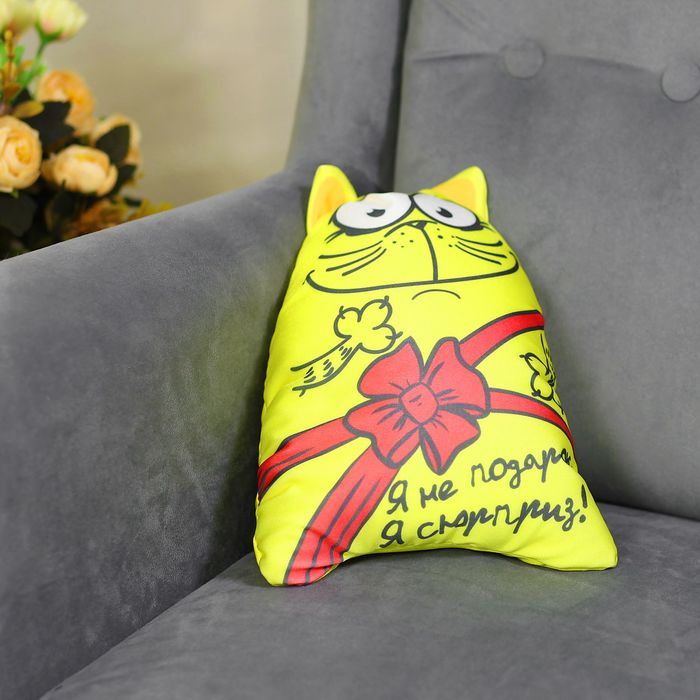 Мягкая игрушка-антистресс Котэ "Я не подарок. Я сюрприз"