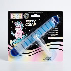 

Освежитель для туалета 4в1 Happy clean, чистый океан