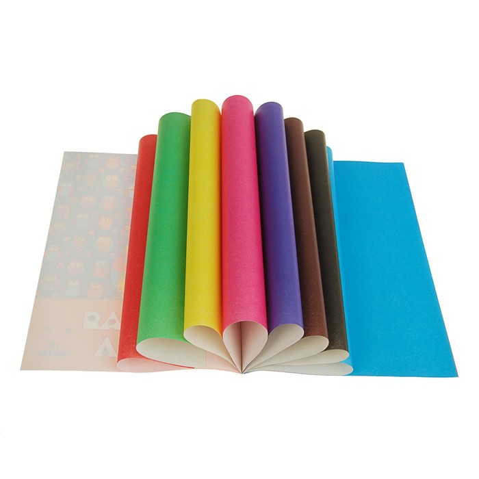 Бумага цветная А4, 16 листов, 8 цветов "Мультики" 4 вида МИКС