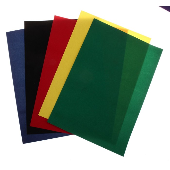 Бумага цветная бархатная А4, 5 листов, 5 цветов "№9"