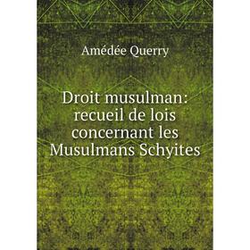 

Книга Droit musulman: recueil de lois concernant les Musulmans Schyites. Amédée Querry