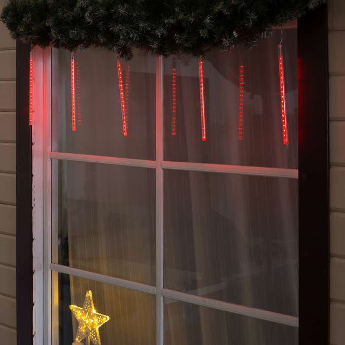 Светодиодная сосулька "Тающая" 0,3 м, d=2 см. УМС-вилка LED-18-220V КРАСНЫЙ