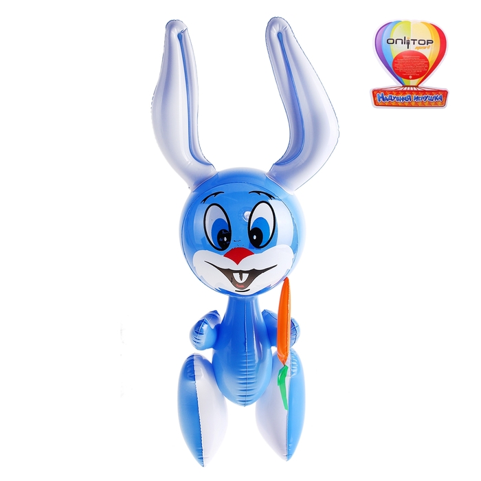 Игрушка надувная "Зайка" с морковкой 70 см, цвета микс