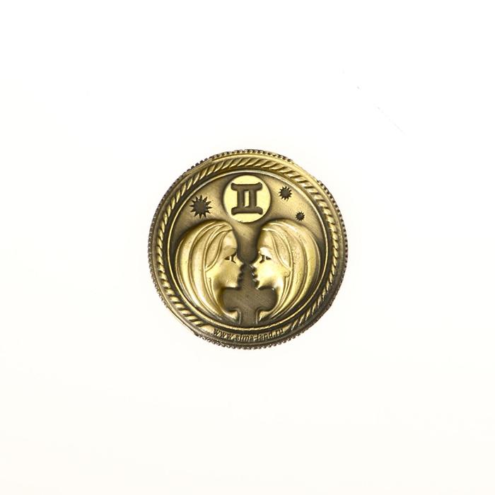 Монета знак зодиака «Близнецы», d=2,5 см