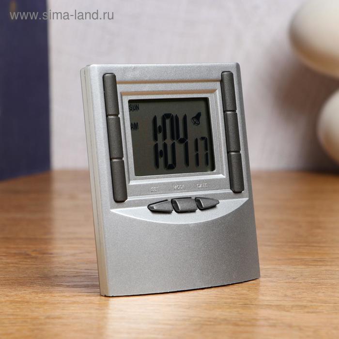 Часы - будильник электронные Альтаир настольные, 7.5 х 9 см, ААА электронные настольные часы будильник
