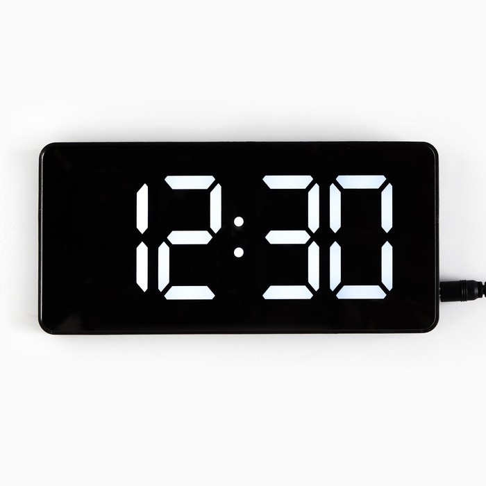 Часы электронные, будильник, термометр, 7.5 х 15.5 см, от USB
