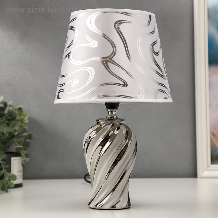 фото Лампа настольная 16268/1wt+cr е14 40вт бело-хромовый 20х20х33 см risalux