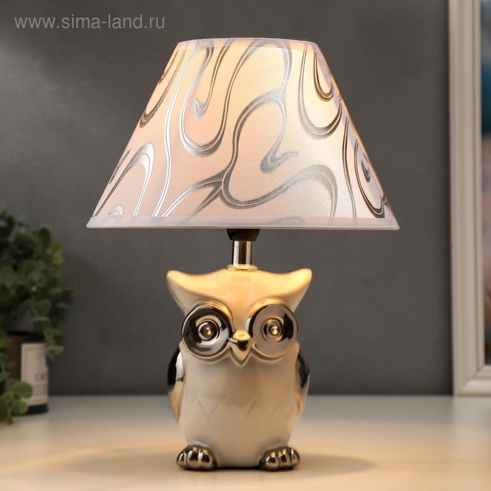 фото Лампа настольная 16280/1wt+cr е14 40вт бело-хромовый 22х22х30 см risalux