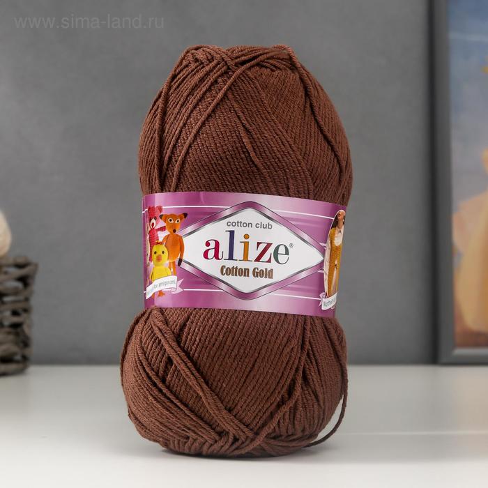 Пряжа Cotton Gold 55% хлопок, 45% акрил, 330м/100гр (493) пряжа alize cotton gold ализе коттон голд 2 мотка 55 белый 55% хлопок 45% акрил 330м 100г