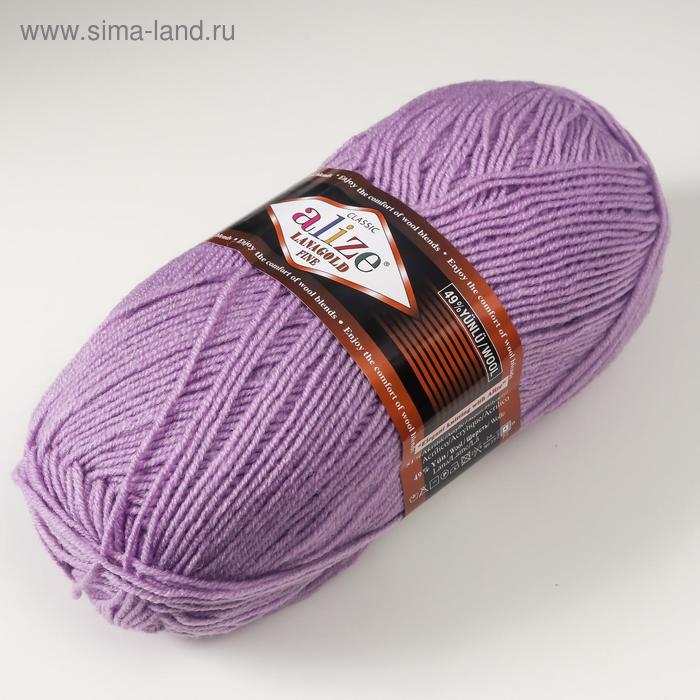 

Пряжа "Lanagold fine" 49% шерсть, 51% акрил 390м/100гр (166 св.сирень)