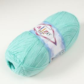 

Пряжа "Cotton gold fine" 55% хлопок, 45% акрил 660м/100гр (15 вод.зелень)