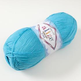 

Пряжа "Cotton gold fine" 55% хлопок, 45% акрил 660м/100гр (287 бирюза)