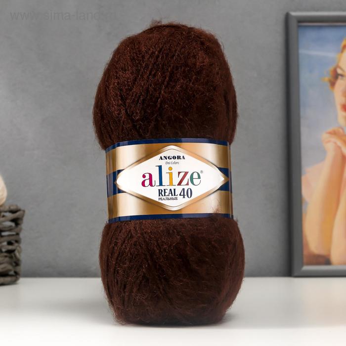 

Пряжа "Angora real 40" 60% акрил, 40% шерсть 480м/100гр (201 коричн)