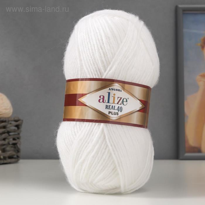 

Пряжа "Angora Real 40 Plus" 40% шерсть, 60% акрил 225м/100гр (55 белый)