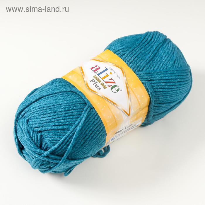 

Пряжа "Cotton Gold Plus" 55% хлопок, 45% акрил 200м/100гр (17 петроль)