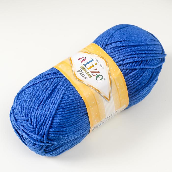 

Пряжа "Cotton Gold Plus" 55% хлопок, 45% акрил 200м/100гр (141 василёк)