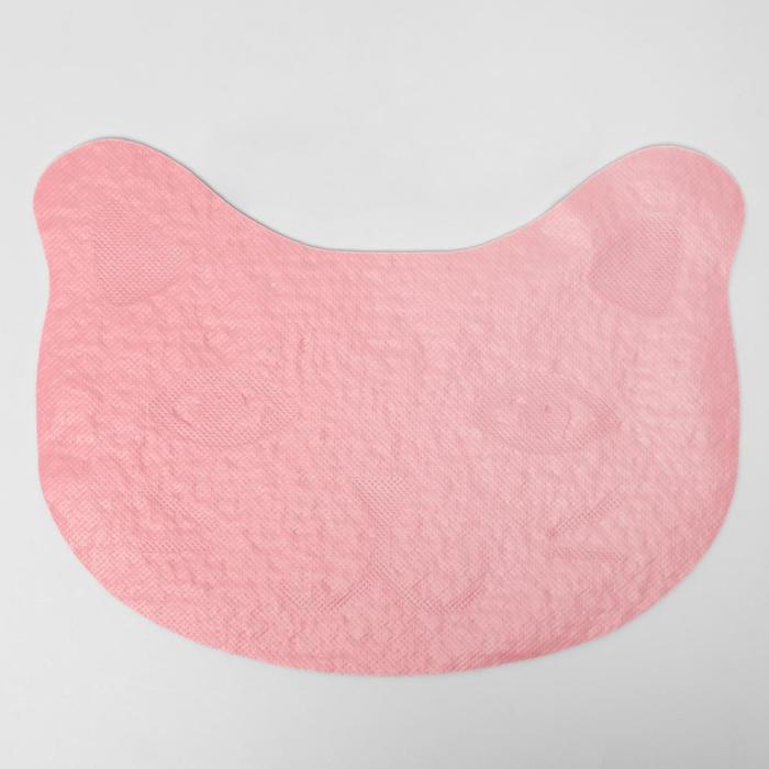 Коврик 2-в-1 под миску/туалет животных "Киса", 40 х 30 см, пепельно-розовый