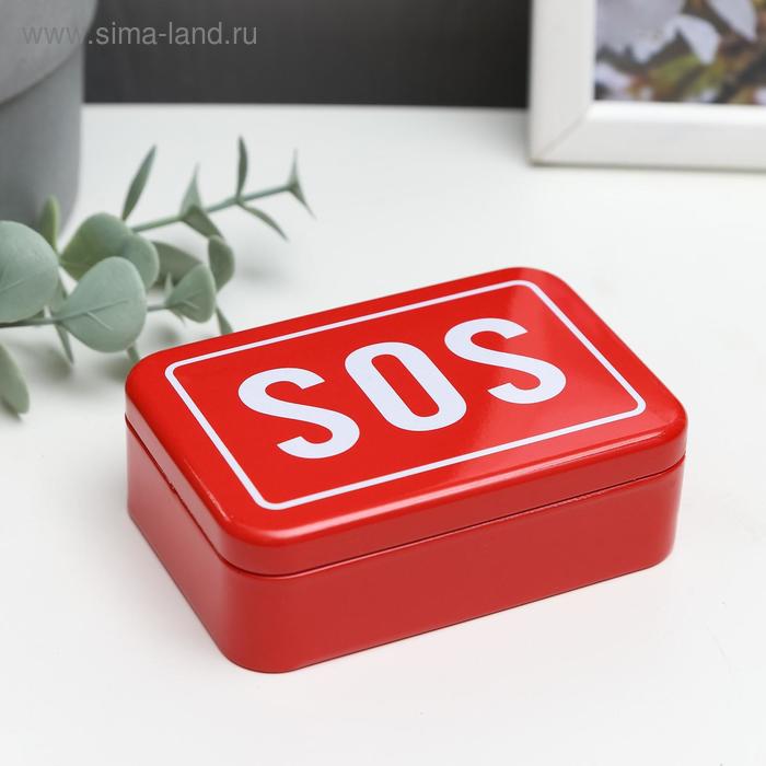 

Шкатулка металл прямоугольная "Дорожный знак - Sos" 3,1х6,6х9,5 см