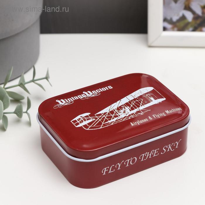 

Шкатулка металл прямоугольная "Аэроплан" 3,1х7,8х10,3 см