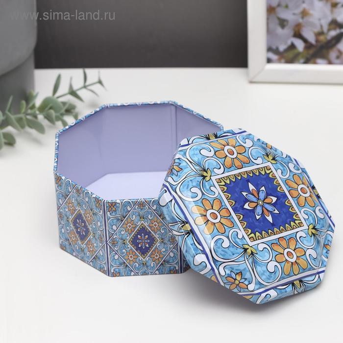 

Шкатулка металл многогранник "Восточные узоры" 6,5х11,5х11,5 см