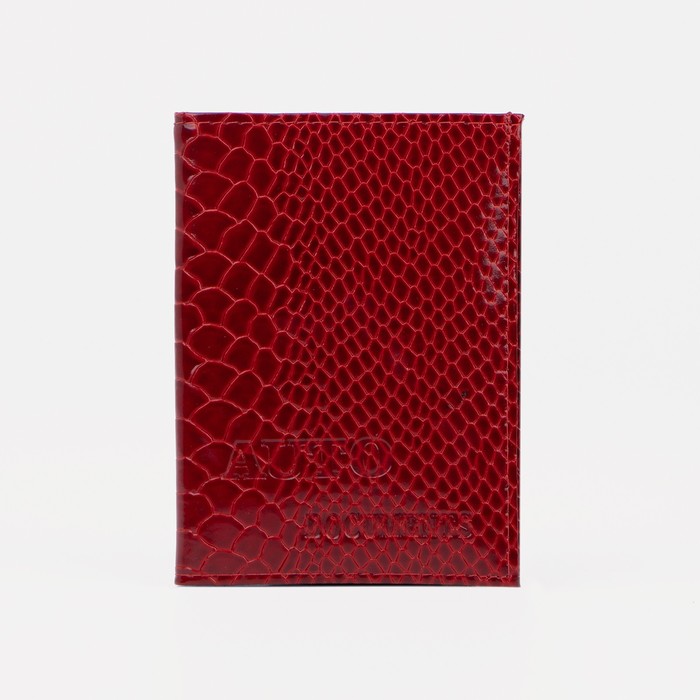 Обложка для автодокументов 2 в 1 (с портмоне), цвет красный