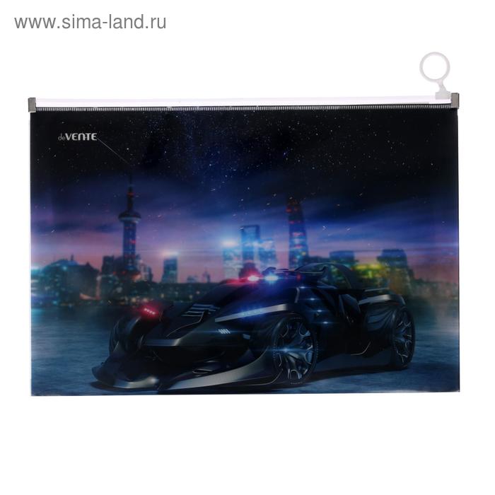 

Папка-конверт на молнии ZIP А4, с расширением 2 см, deVENTE "Car"