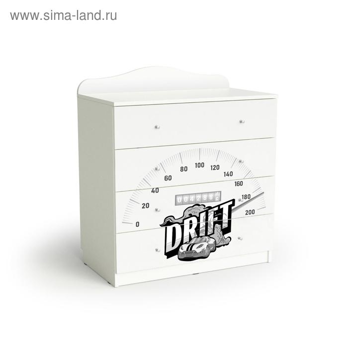 

Комод с 4 ящиками 800*450*910 белый, белая машина