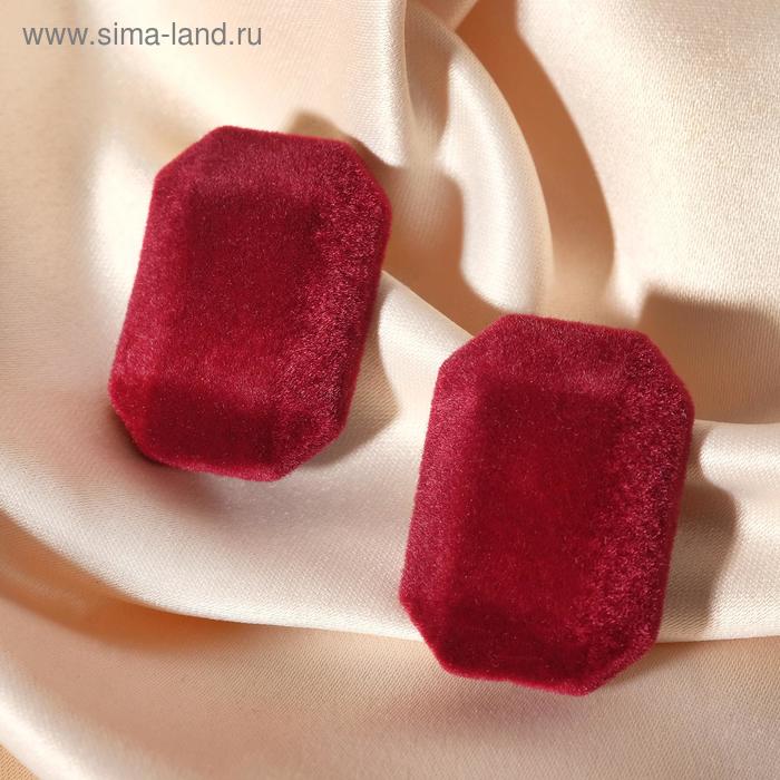 

Серьги ассорти "Бархат" геометрия, цвет бордовый