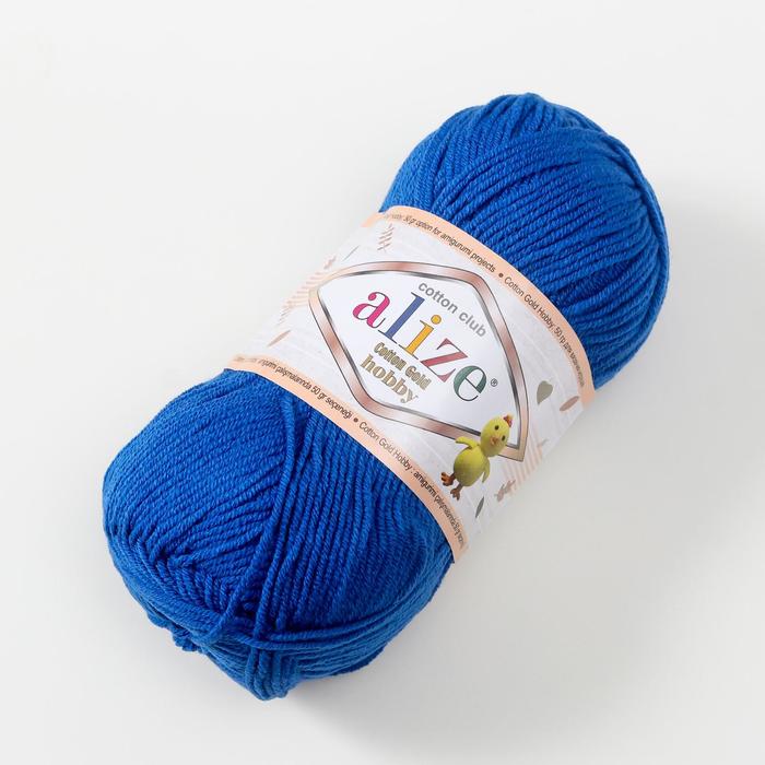 

Пряжа "Cotton Gold Hobby" 55% хлопок, 45% акрил 165м/50гр (141 василёк)