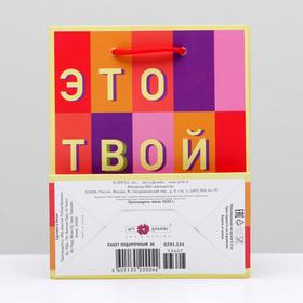 

Пакет подарочный "Это твой день!", 11,5 х 14,5 х 6,5 см