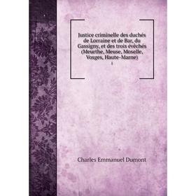 

Книга Justice criminelle des duchés de Lorraine et de Bar, du Gassigny, et des trois évêchés (Meurthe, Meuse, Moselle, Vosges, Haute-Marne) 1