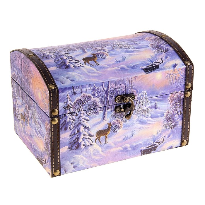 Шкатулка "Оленёнок в лесу"