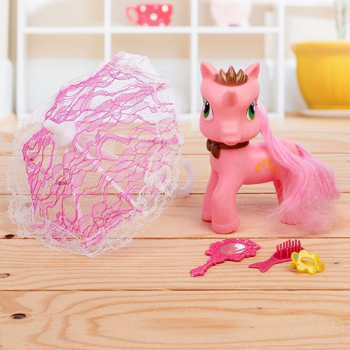 Пони "Единорожка" с зонтиком и аксессуарами, МИКС