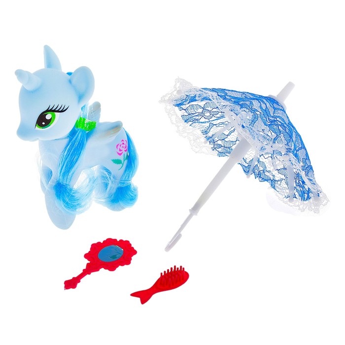 Пони "Единорожка" с зонтиком и аксессуарами, МИКС
