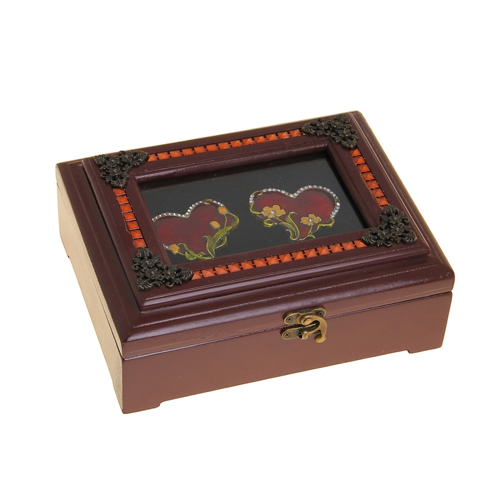 Шкатулка ажурная "Любящие сердца"