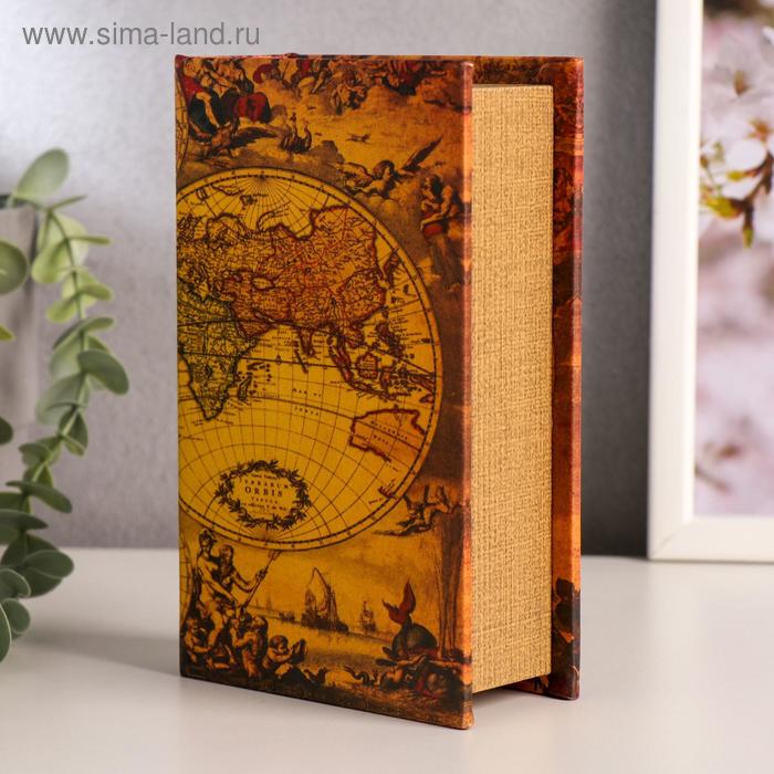 

Сейф-книга дерево "География" 17х11х5 см