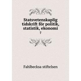 

Книга Statsvetenskaplig tidskrift för politik, statistik, ekonomi 7