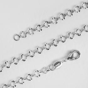 

Цепь "Тонкая" форма пики с рисунком, цвет серебро, ширина 4 мм, L=47 см