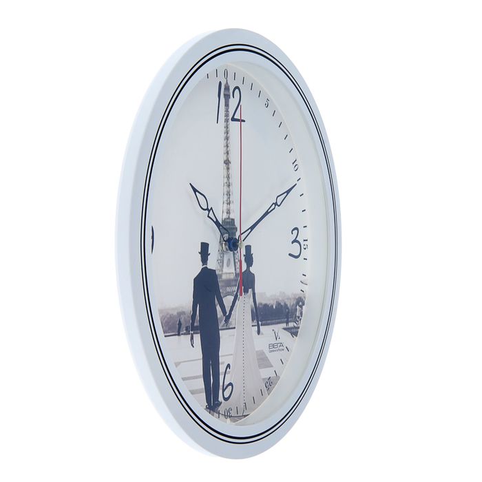 Часы настенные круглые "Париж", белые