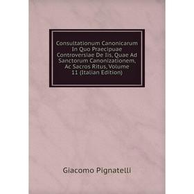 

Книга Consultationum Canonicarum In Quo Praecipuae Controversiae De Iis, Quae Ad Sanctorum Canonizationem, Ac Sacros Ritus, Volume 11 (Italian Edition