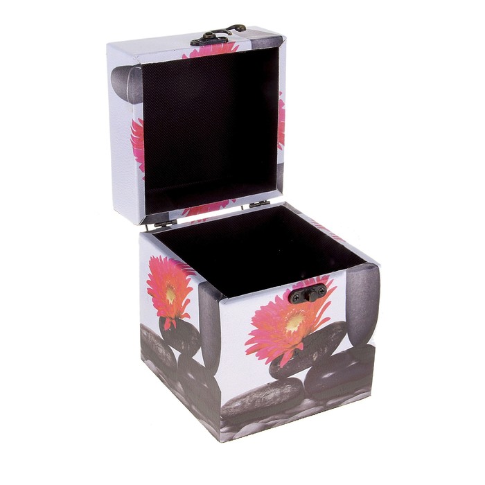 Шкатулка "Композиция с герберой" квадратная