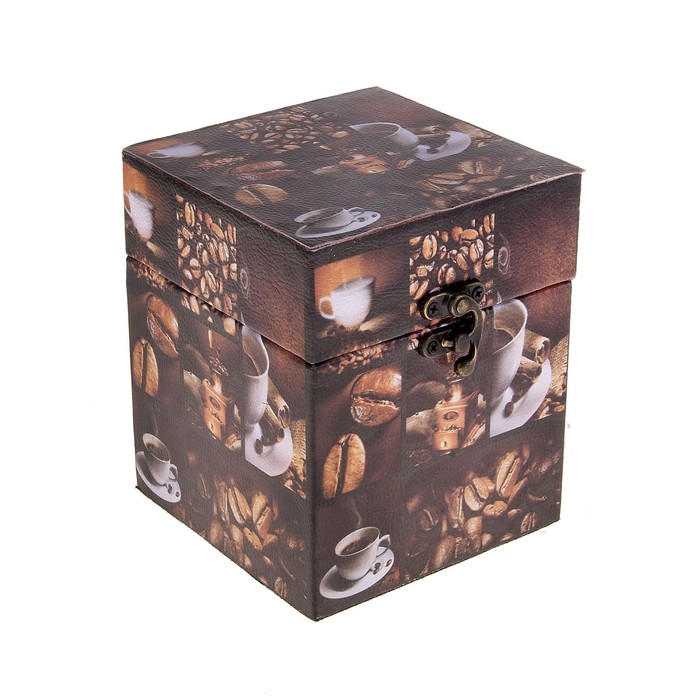 Шкатулка "Кофейный аромат" квадратная
