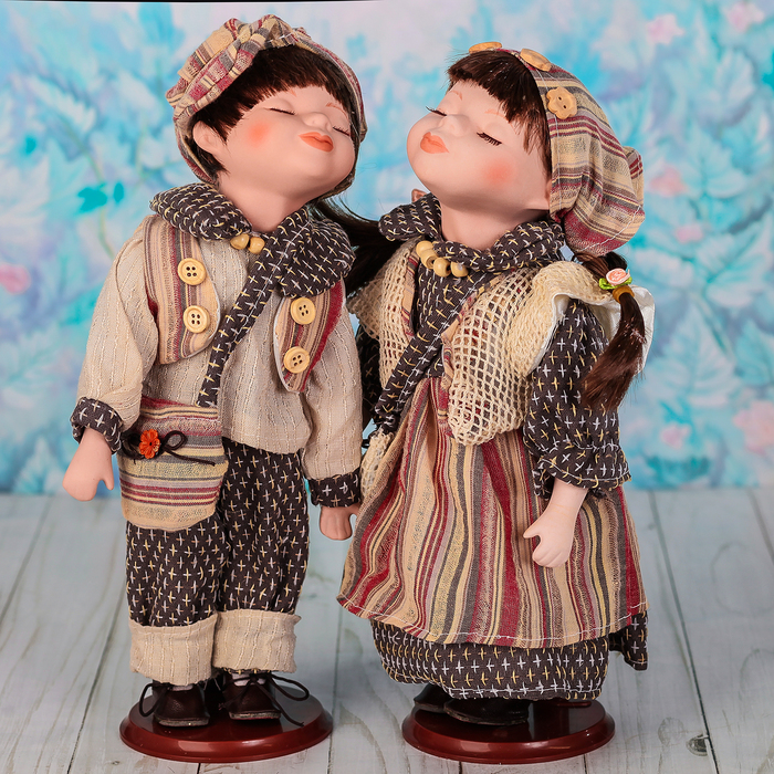 Кукла коллекционная "Поцелуйчик - Глеб и Галина" в наборе 2 шт
