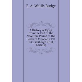 

Книга A History of Egypt from the End of the Neolithic Period to the Death of Cleopatra VII, B.C. 30 (Large Print Edition)