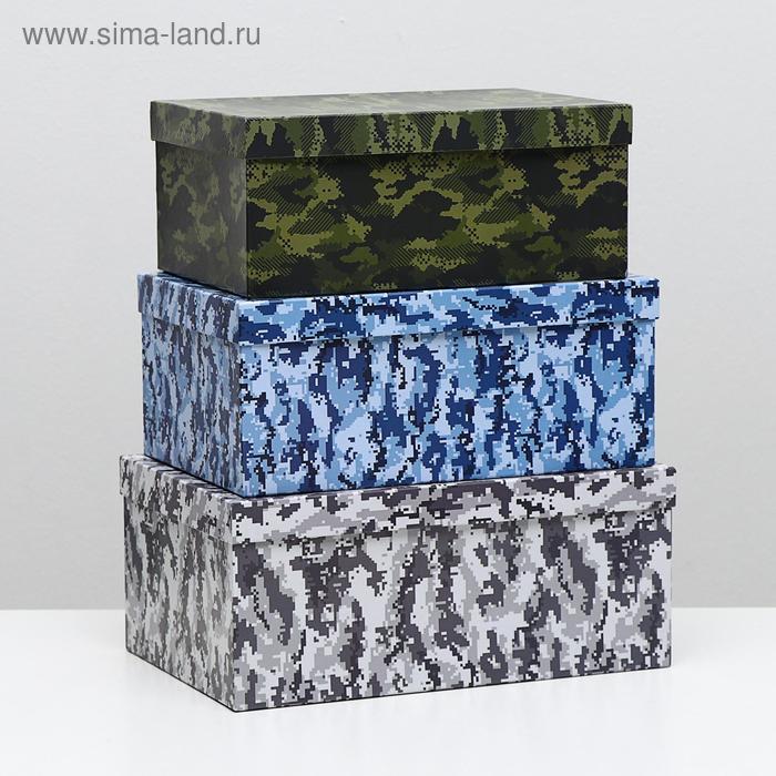 

Набор коробок 3 в 1 UPAK LAND ,камуфляж 2, 30,5 х 20 х 13 - 26 х 17,5 х 11 см