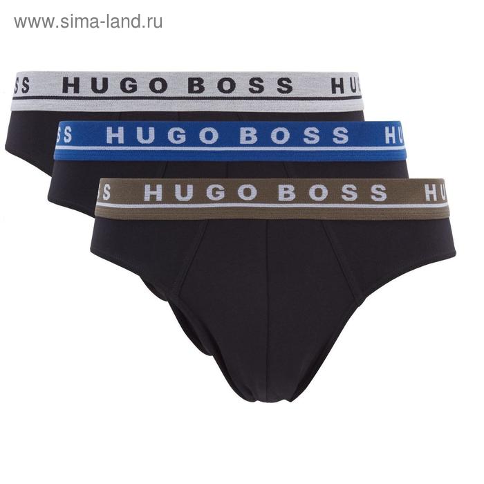 фото Трусы мужские hugo boss brief 3p co/el, размер s, цвет чёрный, 3 шт.