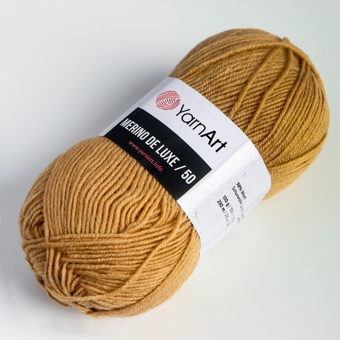 фото Пряжа "merino de luxe 50" 50% шерсть, 50% акрил 280м/100г (511) yarnart