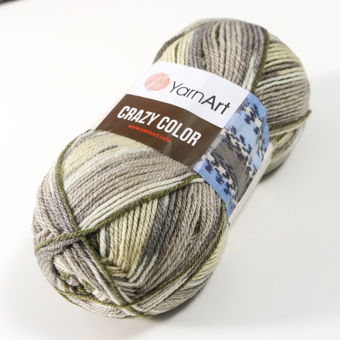 

Пряжа "Crazy color" 25% шерсть, 75% акрил 260м/100гр (15999)
